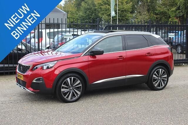 Rood Gebruikt 2019 Peugeot 3008 GT-line SUV | € 17.450 (Eerlijke prijs) - Afbeelding 1/4