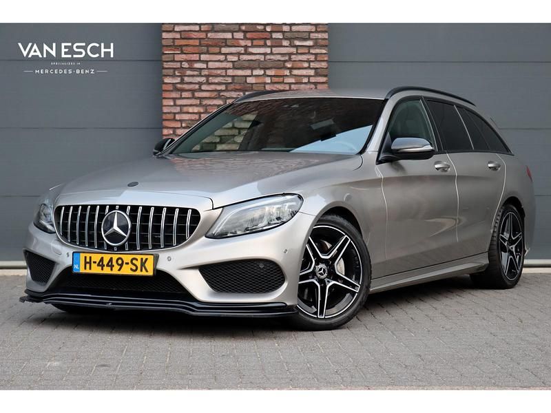 Grijs Gebruikt 2019 Mercedes C220 AMG line Stationwagen | € 19.500 (Eerlijke prijs) - Afbeelding 1/4