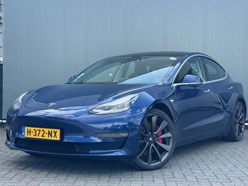 Blauw Gebruikt 2020 Tesla Model 3 Performance Sedan | € 24.899 (Eerlijke prijs) - Afbeelding 1/4