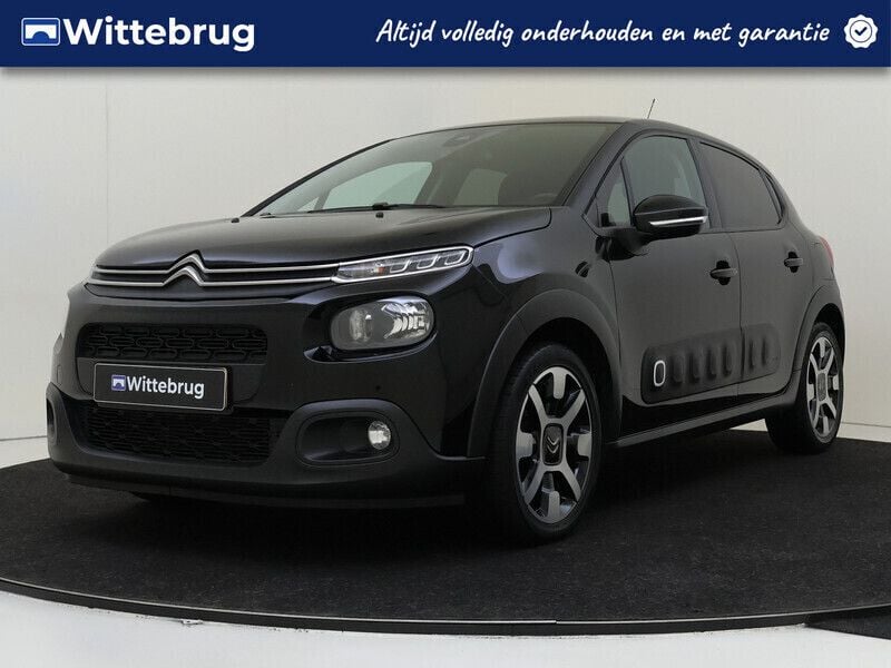Zwart Gebruikt 2018 Citroën C3 PureTech Hatchback | € 12.925 (Goede deal) - Afbeelding 1/3