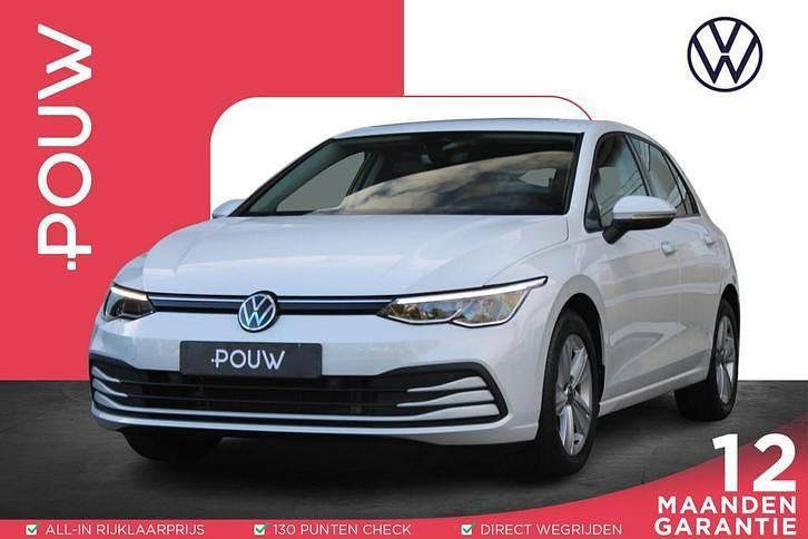 Wit Occasion 2021 VW Golf VIII Life Hatchback | € 19.450 (Super prijs) - Afbeelding 1/4