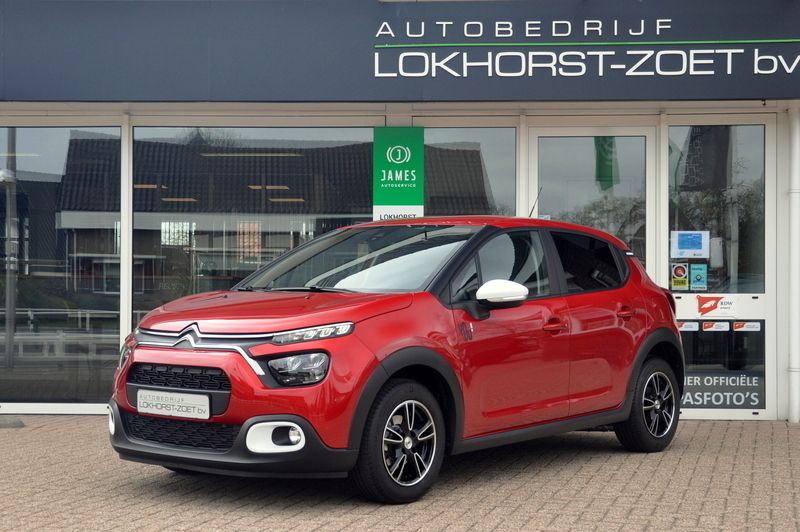 Rood Gebruikt 2022 Citroën C3 PureTech Hatchback | € 14.490 (Eerlijke prijs) - Afbeelding 1/4