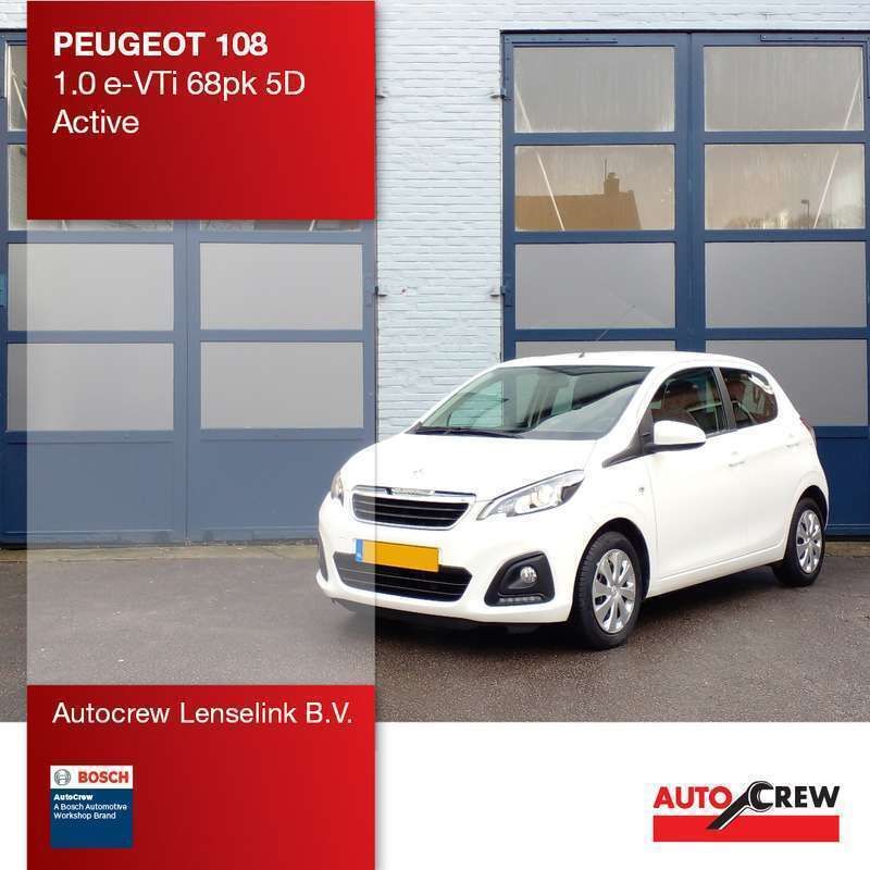 Wit Gebruikt 2018 Peugeot 108 Active Hatchback | € 8.450 (Eerlijke prijs) - Afbeelding 1/3