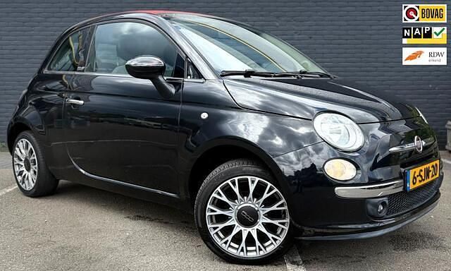 Zwart Gebruikt 2010 Fiat 500 Lounge Cabriolet | € 5.250 (Eerlijke prijs) - Afbeelding 1/4