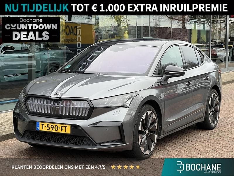 Grijs Gebruikt 2023 Skoda Enyaq iV SportLine SUV | € 35.740 (Duur) - Afbeelding 1/3