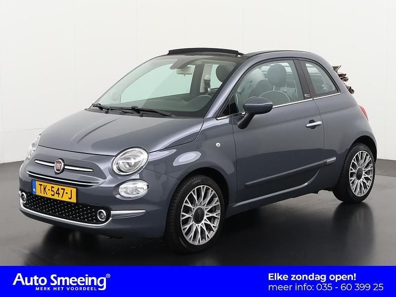 Grijs Gebruikt 2018 Fiat 500C Lounge Cabriolet | € 11.695 (Eerlijke prijs) - Afbeelding 1/4