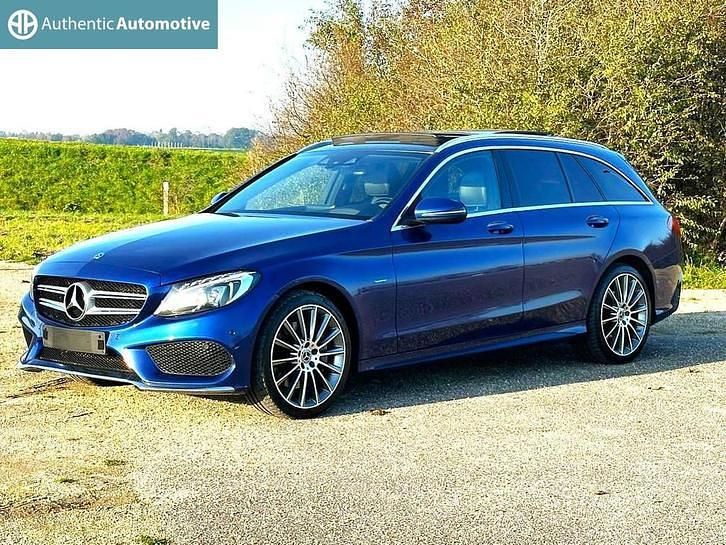 Occasion Mercedes C350e Premium Plus 211 PK (155 kW) 2017 Blauw, metallic lak Stationwagen