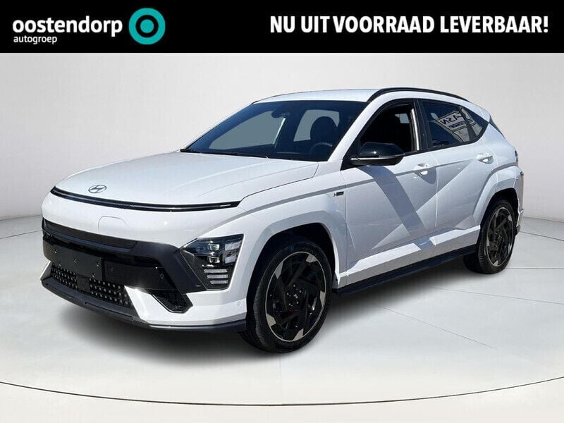 Wit Nieuw 2025 Hyundai Kona N Line SUV | € 39.375 (Super prijs) - Afbeelding 1/4
