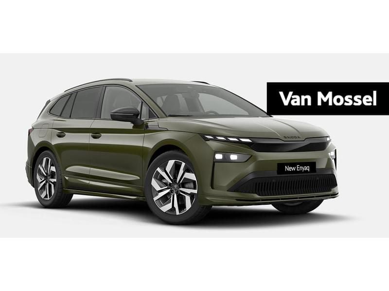 Zwart Nieuw 2025 Skoda Enyaq iV SportLine SUV | € 48.880 (Goede deal) - Afbeelding 1/4