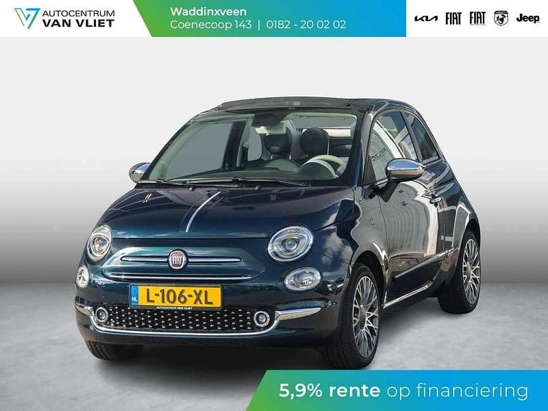 Blauw, metallic lak Gebruikt 2021 Fiat 500C Comfort Cabriolet | € 15.490 (Eerlijke prijs) - Afbeelding 1/4
