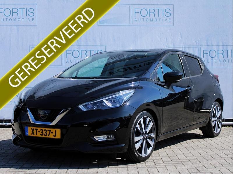 Zwart Gebruikt 2019 Nissan Micra Tekna Hatchback | € 13.900 (Eerlijke prijs) - Afbeelding 1/4