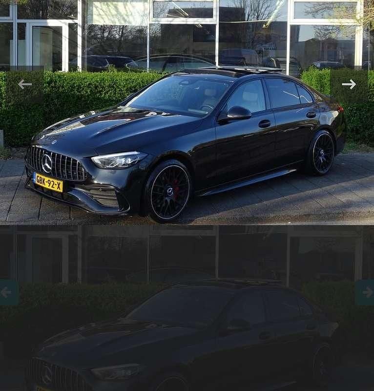 Zwart Gebruikt 2022 Mercedes C180 AMG line Sedan | € 38.000 (Super prijs) - Afbeelding 1/4