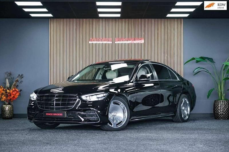 Zwart, metallic lak Gebruikt 2022 Mercedes S580 AMG line Sedan | € 97.900 (Super prijs) - Afbeelding 1/4