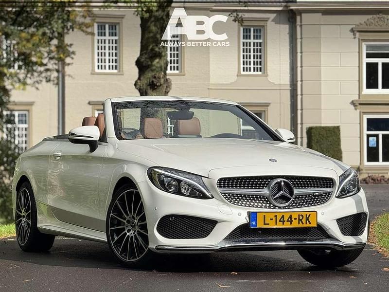 Wit Gebruikt 2017 Mercedes C200 Prestige Cabriolet | € 26.950 (Eerlijke prijs) - Afbeelding 1/4