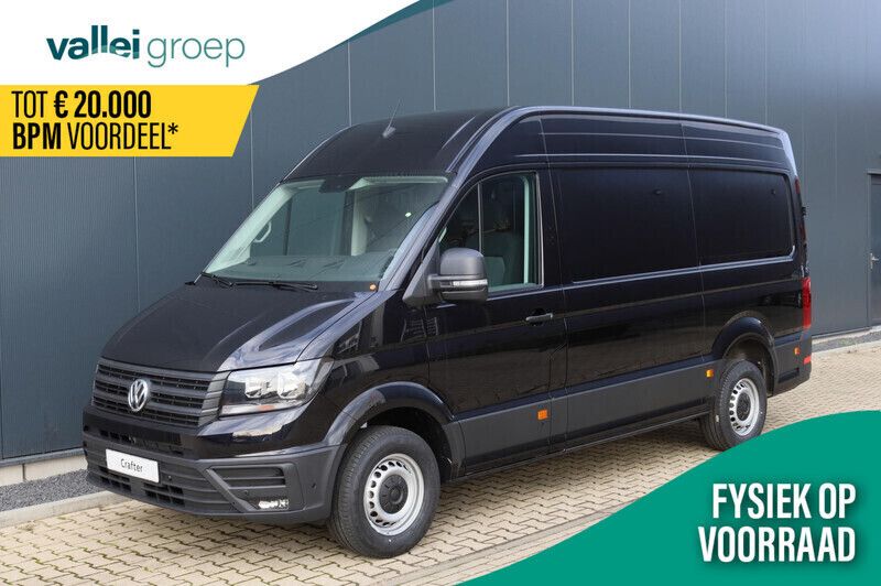 Zwart Nieuw 2024 VW Crafter Trendline Van | € 46.565 (Duur) - Afbeelding 1/4