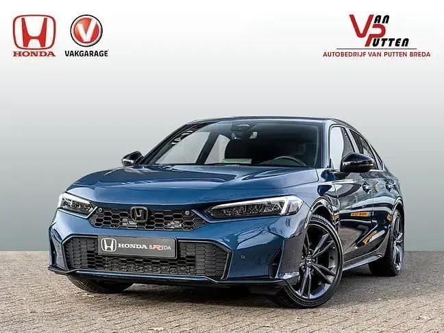 Nieuw Honda Civic Hybrid 143 PK (105 kW) 2025 Blauw (metallic) Hatchback