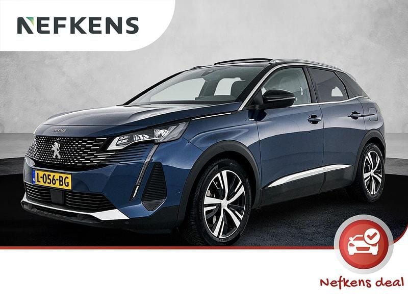 Blauw Gebruikt 2021 Peugeot 3008 Premium SUV | € 25.925 (Eerlijke prijs) - Afbeelding 1/3