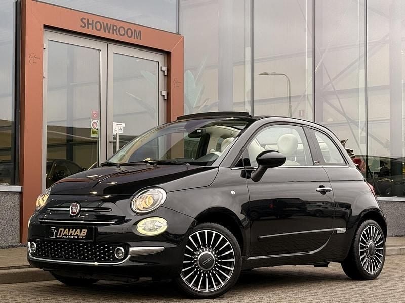Zwart Occasion 2016 Fiat 500 Lounge Cabriolet | € 12.795 (Eerlijke prijs) - Afbeelding 1/4