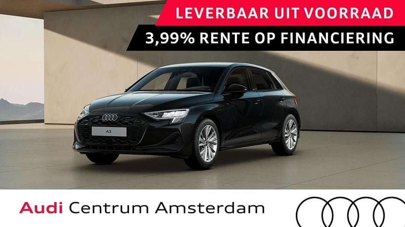Zwart Nieuw 2025 Audi A3 Sportback e-tron Proline Sedan | € 42.349 (Eerlijke prijs) - Afbeelding 1/4
