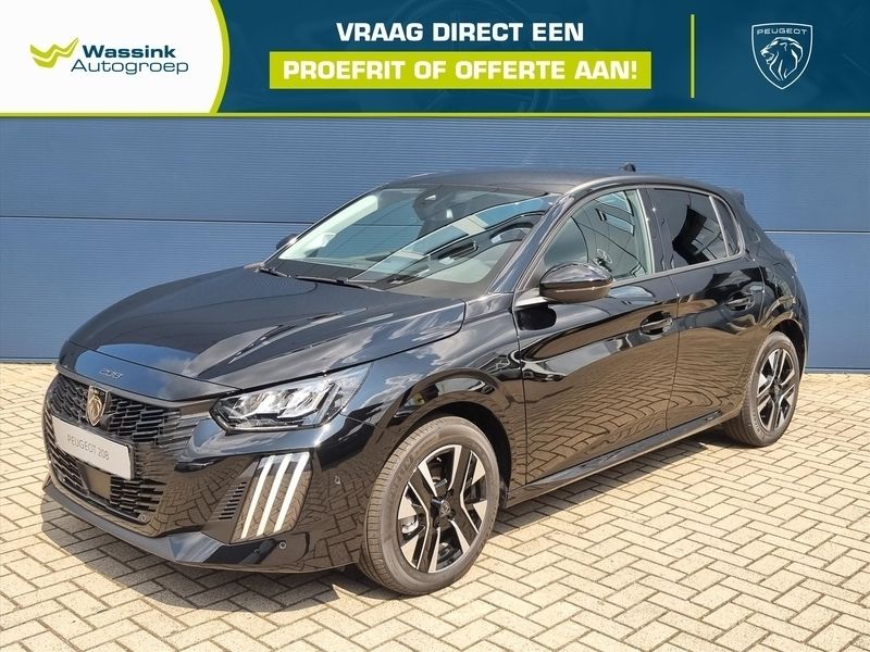 Zwart Nieuw 2025 Peugeot 208 Allure Hatchback | € 29.745 (Eerlijke prijs) - Afbeelding 1/4