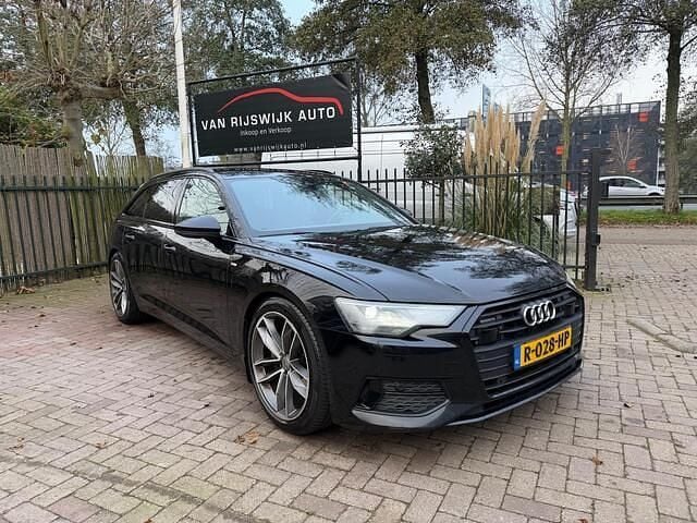 Zwart Gebruikt 2019 Audi A6 S-Line Stationwagen | € 19.890 (Super prijs) - Afbeelding 1/4