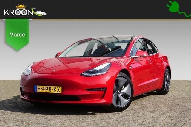 Rood Gebruikt 2020 Tesla Model 3 Long Range Sedan | € 26.900 (Eerlijke prijs) - Afbeelding 1/4
