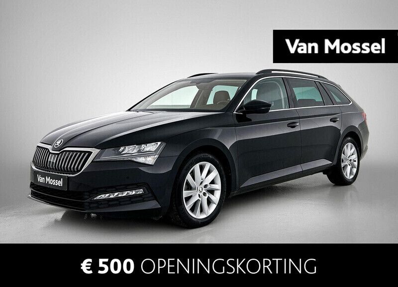 Zwart Gebruikt 2021 Skoda Superb Business Line Stationwagen | € 25.900 (Goede deal) - Afbeelding 1/4