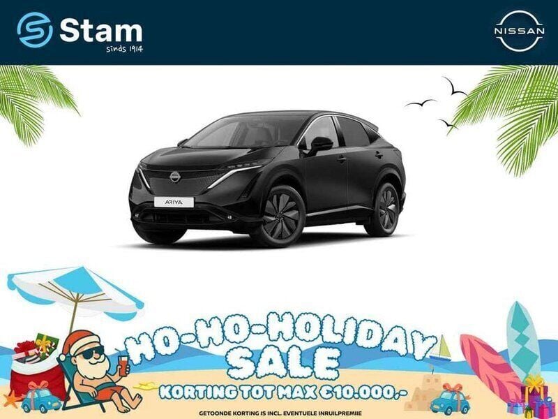Pearl black (zwart parelmoer) Nieuw 2025 Nissan Ariya Advance SUV | € 49.190 (Eerlijke prijs) - Afbeelding 1/4