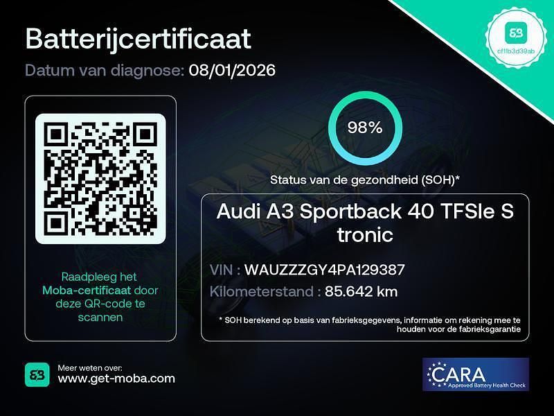 Occasion Audi A3 Sportback e-tron Advanced 204 PK (150 kW) 2023 Blauw (metallic) Hatchback