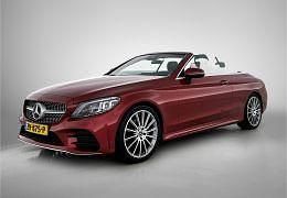 Manufaktur hyacinth red metallic (rood metallic) Gebruikt 2018 Mercedes 200 Premium Plus Cabriolet | € 34.950 - Afbeelding 1/4