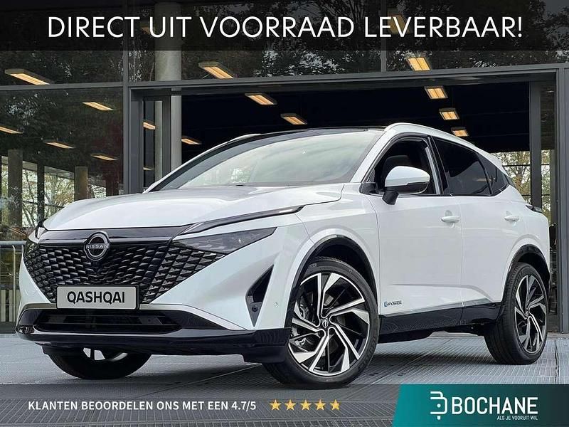 Qbe pearl white (licht wit) Nieuw 2025 Nissan Qashqai Tekna+ SUV | € 43.490 (Goede deal) - Afbeelding 1/4