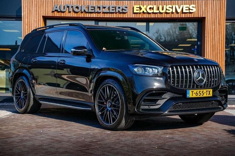 Zwart, metallic lak Gebruikt 2021 Mercedes GLS63 AMG Premium Plus SUV | € 139.900 - Afbeelding 1/4