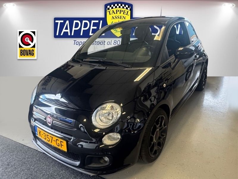Zwart Gebruikt 2013 Fiat 500 Lounge Hatchback | € 5.450 (Eerlijke prijs) - Afbeelding 1/4