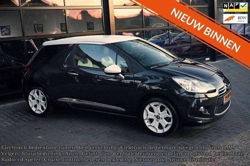 Zwart Gebruikt 2011 Citroën DS3 So Chic Hatchback | € 5.440 (Eerlijke prijs) - Afbeelding 1/4