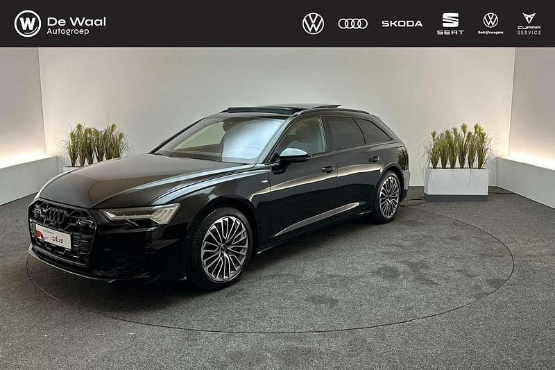 Metallic mythical black (0e) Occasion 2025 Audi A6 Competition Stationwagen | € 63.700 (Iets duurder) - Afbeelding 1/3