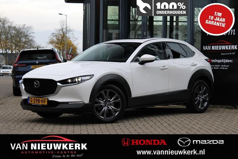 Rhodium white (wit metallic) Gebruikt 2023 Mazda CX-30 Luxury SUV | € 29.900 (Eerlijke prijs) - Afbeelding 1/4