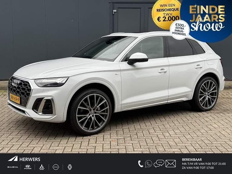 Metallic glacier white (2y) Gebruikt 2021 Audi Q5 Business SUV | € 39.985 (Goede deal) - Afbeelding 1/4