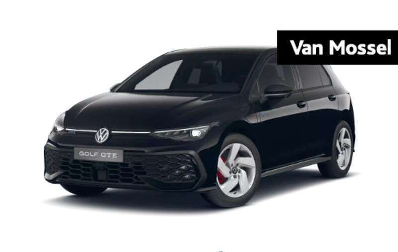 Zwart Nieuw 2025 VW Golf VIII GTE Hatchback | € 52.100 (Iets duurder) - Afbeelding 1/4