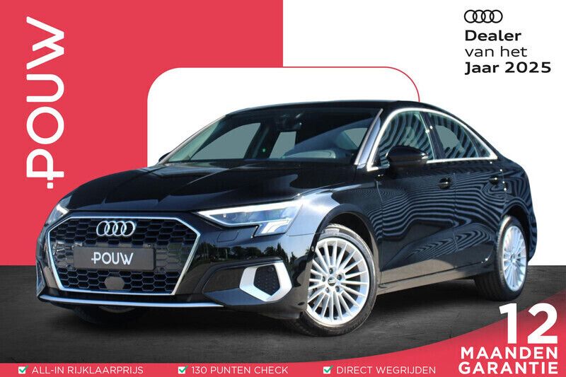 Zwart Gebruikt 2021 Audi A3 Advanced Sedan | € 24.450 (Eerlijke prijs) - Afbeelding 1/4