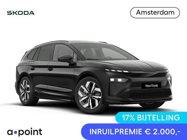 Zwart Nieuw 2026 Skoda Enyaq iV SportLine SUV | € 51.949 (Goede deal) - Afbeelding 1/4