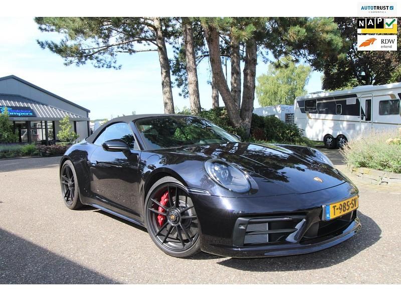 Zwart Gebruikt 2022 Porsche 911 Carrera 4 Cabriolet Cabriolet | € 199.500 (Goede deal) - Afbeelding 1/4