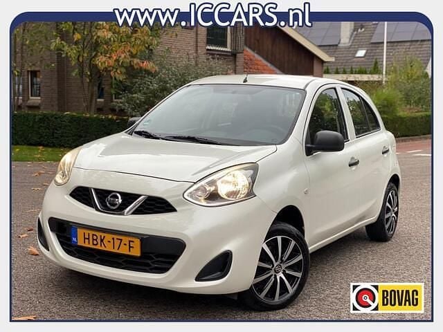 Wit Gebruikt 2014 Nissan Micra Tekna Hatchback | € 4.995 (Super prijs) - Afbeelding 1/4