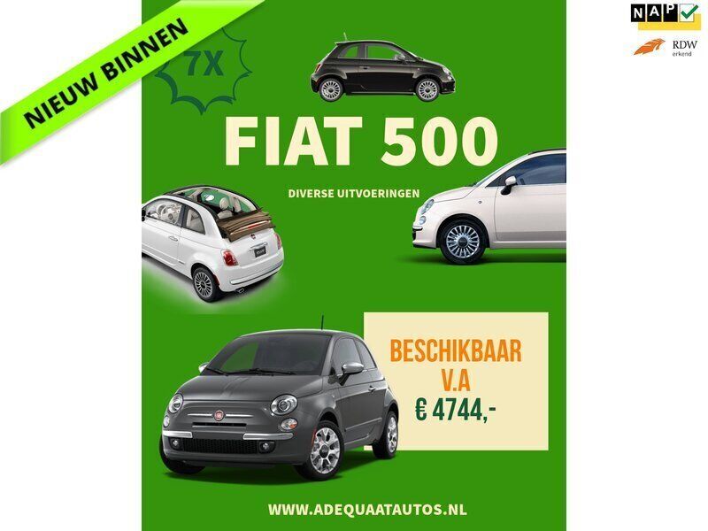 Zwart Gebruikt 2011 Fiat 500 Hatchback | € 4.744 (Goede deal) - Afbeelding 1/4