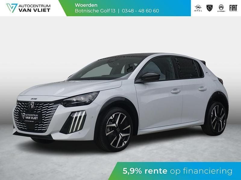 Wit Nieuw 2025 Peugeot 208 GT Hatchback | € 31.990 (Eerlijke prijs) - Afbeelding 1/4