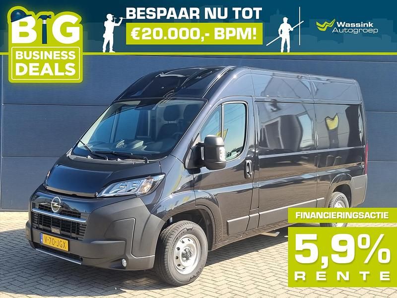 Zwart Nieuw 2024 Opel Movano S Van | € 32.899 (Iets duurder) - Afbeelding 1/3