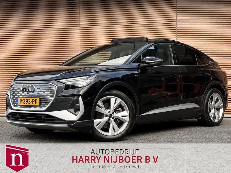 Zwart (metallic) Gebruikt 2021 Audi Q4 Sportback e-tron SUV | € 37.700 (Eerlijke prijs) - Afbeelding 1/4