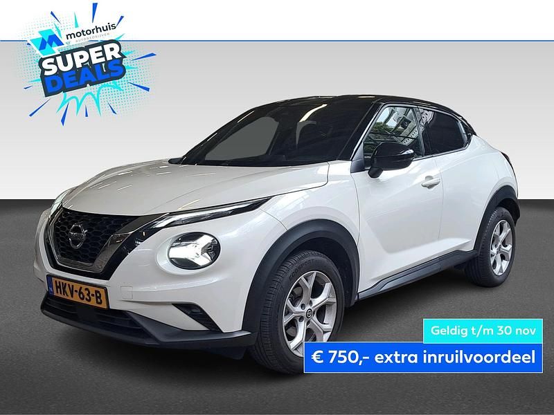 Wit Gebruikt 2021 Nissan Juke N-Connecta SUV | € 17.740 (Eerlijke prijs) - Afbeelding 1/4