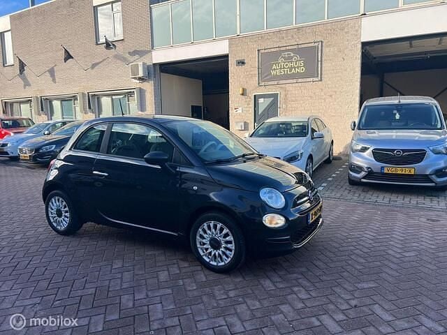 Zwart Gebruikt 2019 Fiat 500 Lounge Hatchback | € 9.450 (Eerlijke prijs) - Afbeelding 1/4