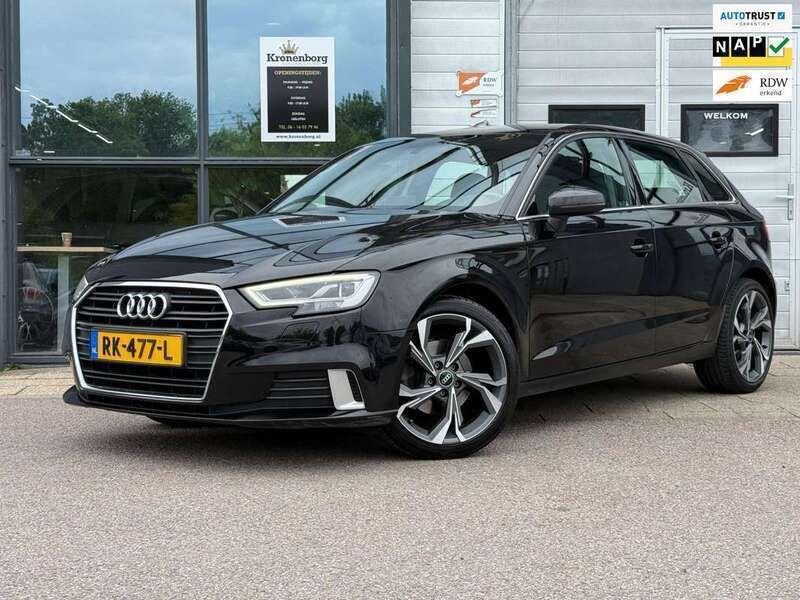 Zwart Gebruikt 2018 Audi A3 Sportback S-Line Hatchback | € 16.350 (Goede deal) - Afbeelding 1/4