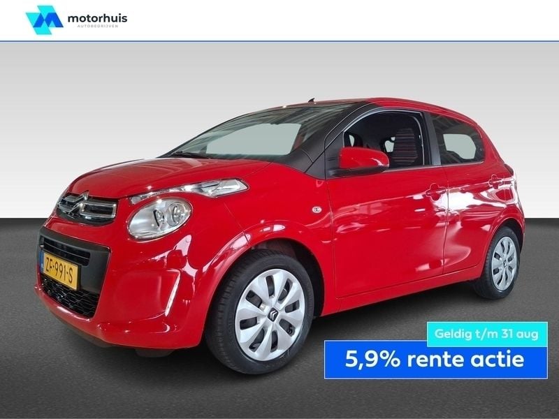 Rood Gebruikt 2019 Citroën C1 Feel Hatchback | € 9.375 (Eerlijke prijs) - Afbeelding 1/4